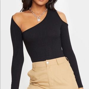 3/$15 PrettyLittleThing NWT Black Cutout Bodysuit